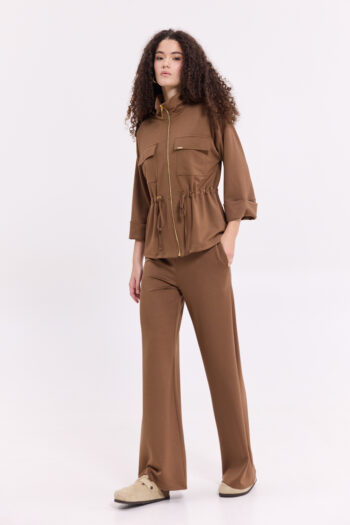 Σετ φόρμας tencel καφέ - Image 3
