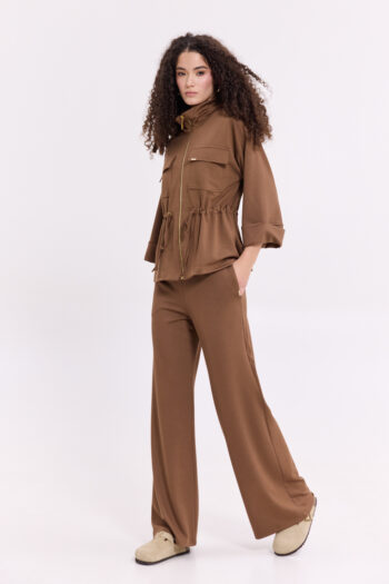 Σετ φόρμας tencel καφέ