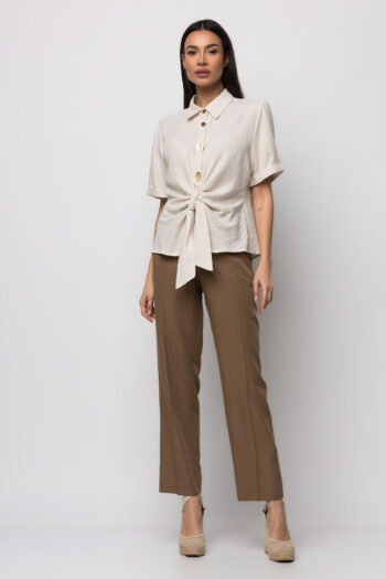 Παντελόνι crop καφέ