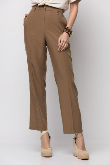 Παντελόνι crop καφέ - Image 2