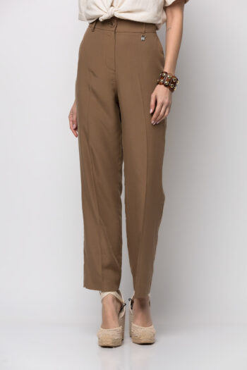 Παντελόνι crop καφέ - Image 3