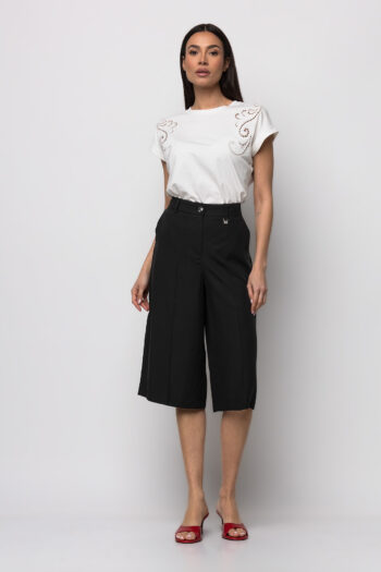 Ζιπ κιλότ μαύρο