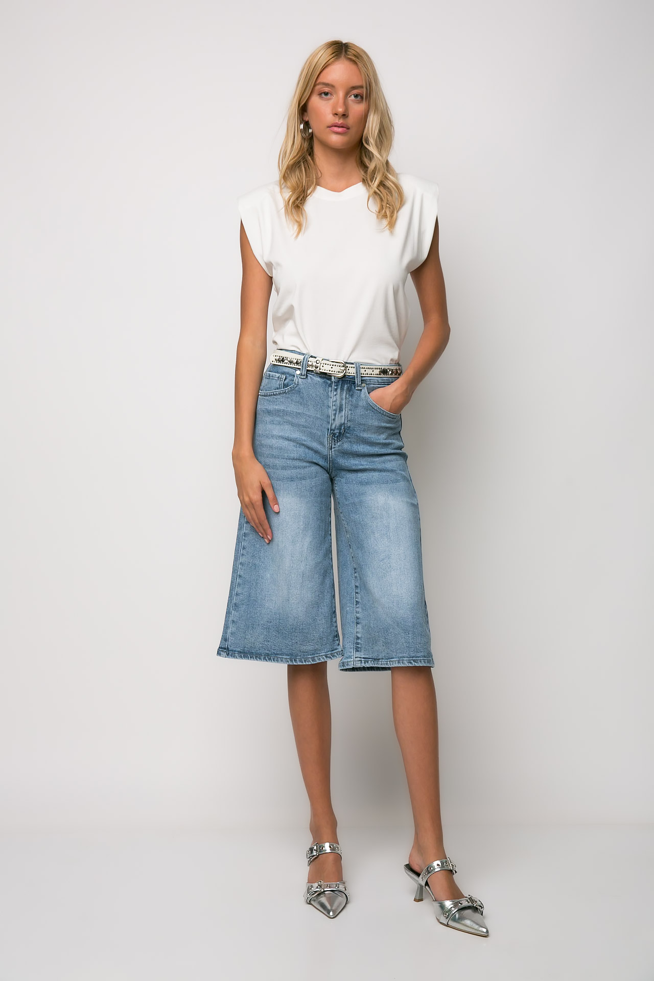 5DB_0624 Βερμούδα ελαστική denim - Image 1