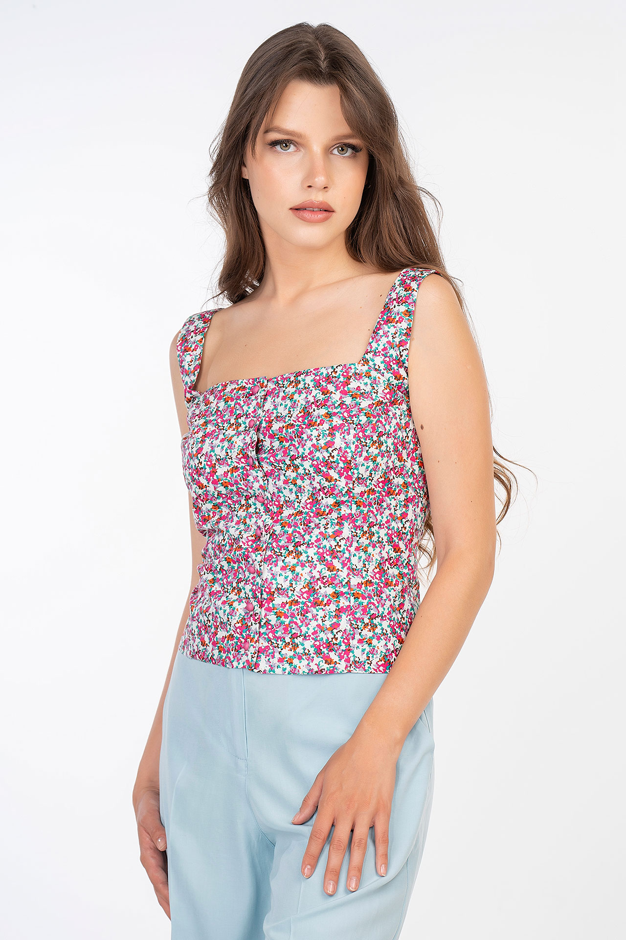 DSC02484 Μπούστο floral φούξια - Image 1