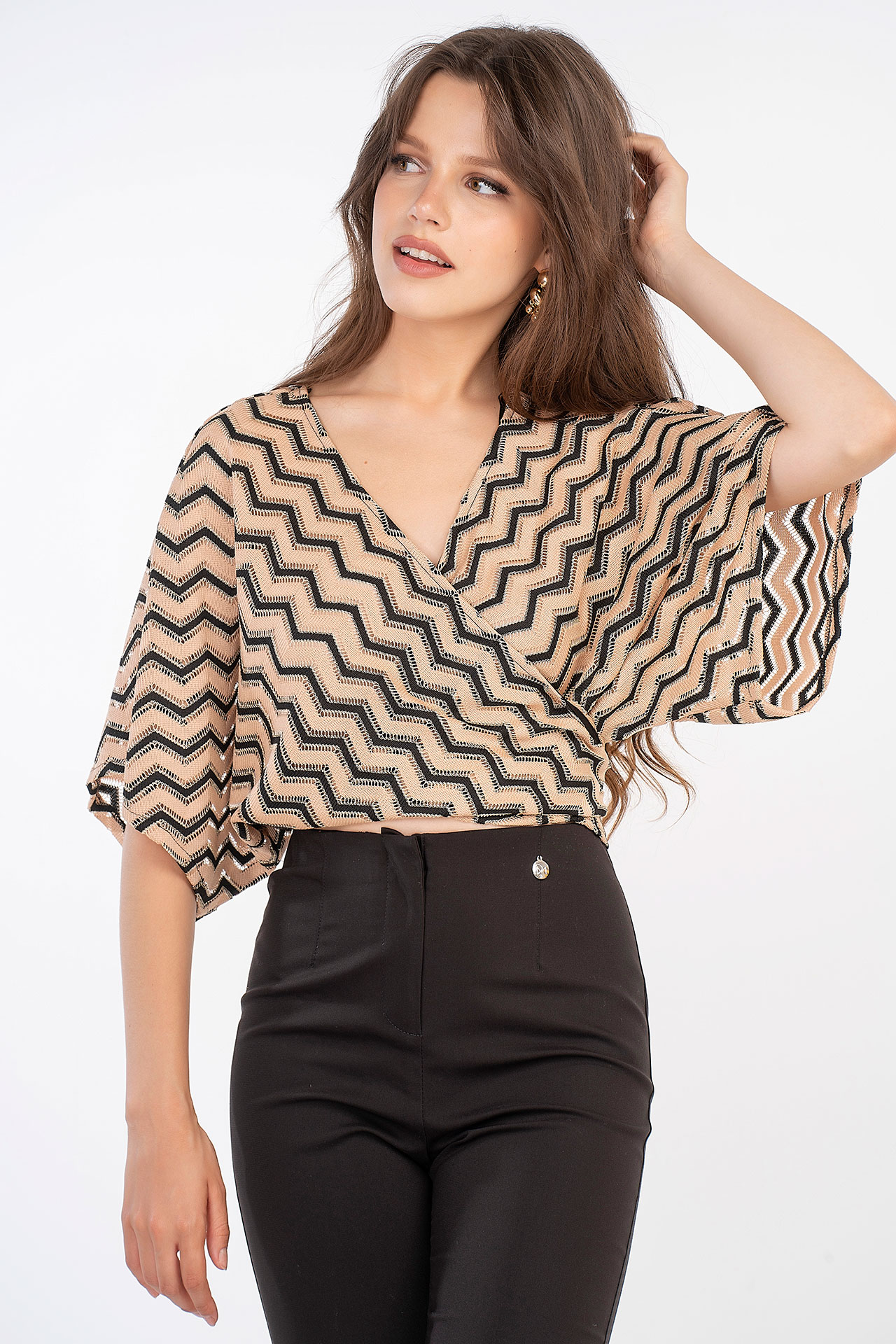 DSC02890 Μπλούζα πολυμορφική missoni μπεζ - Image 1